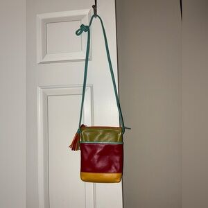 ili New York Colorful Crossbody Bag Genuine Leather bag